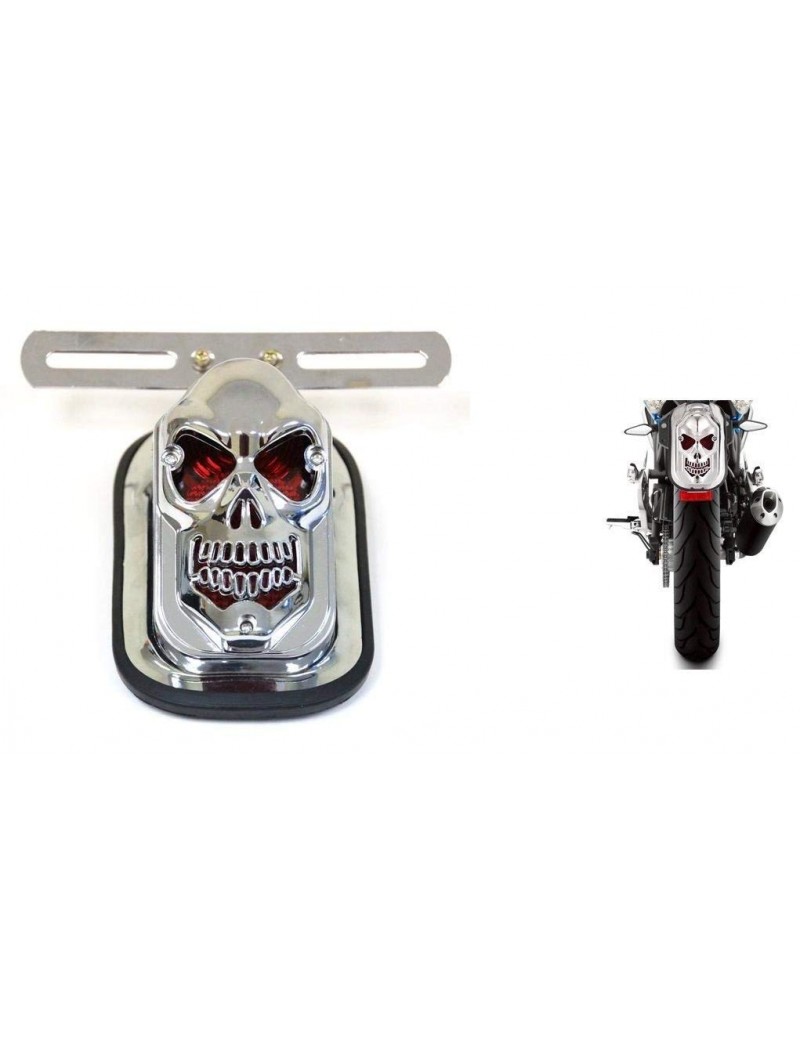 Acube Mart custom skull tail light (chrome)