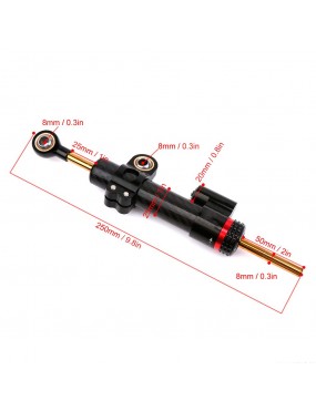 Acube Mart CNC Motorcycle Steering Damper Stabilizer Linear,Motorcycle Steering Direction Damper Carbon Fiber Universal Parts SD-1