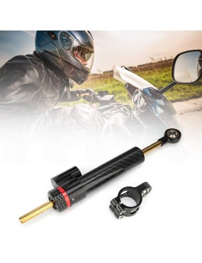 Acube Mart CNC Motorcycle Steering Damper Stabilizer Linear,Motorcycle Steering Direction Damper Carbon Fiber Universal Parts SD-1