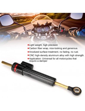 Acube Mart CNC Motorcycle Steering Damper Stabilizer Linear,Motorcycle Steering Direction Damper Carbon Fiber Universal Parts SD-1