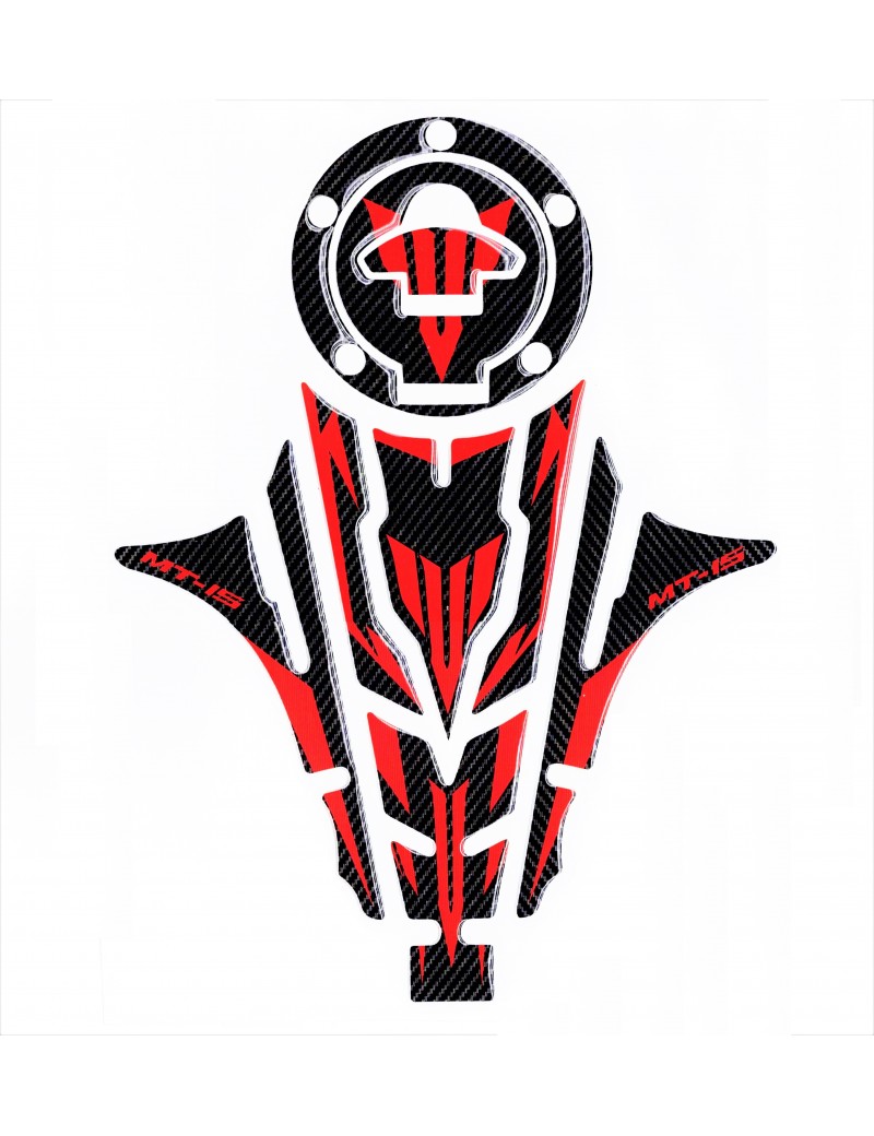 Acube mart yamaha MT 15 tank pad kit carbon red