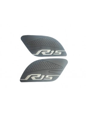Acube mart Yamaha R15 Traction Pad Tank Pad Side Grip for Thigh Touring and Street Riding Accessories (black/white)
