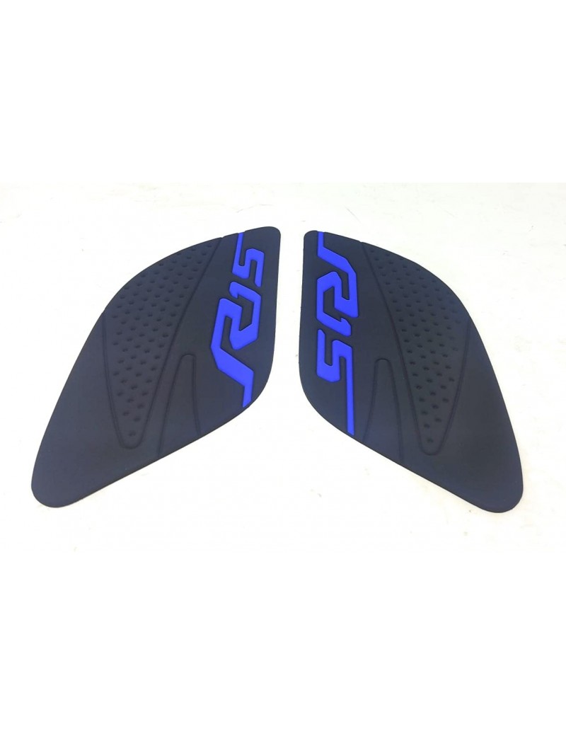 Acube mart Yamaha R15 Traction Pad Tank Pad Side Grip for Thigh Touring and Street Riding Accessories (black/blue)