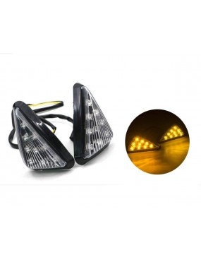 Acube mart Universal Triangle Flush Mount LED Turn Signals Blinker, Smoky colour 2pc