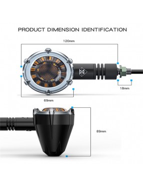  Acube Mart turbine running indicator set of 4 with drl Blue/yellow universal for all bike