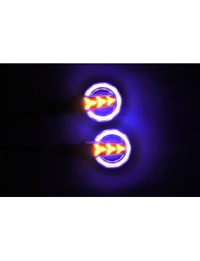 Acube Mart UFO running indicator set of 4 (blue/yellow)