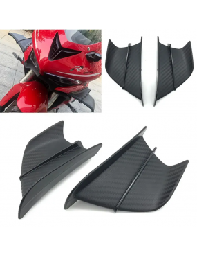 Acube Mart Universal Motorcycle Side Wing Mat Carbon Fiber Black universal for all faring bike PWW-2