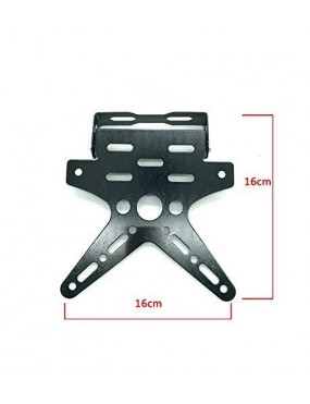 Acube Mart Motorcycle Bike Number License Plate Adjustable Aluminum Alloy Holder Mount Bracket (Black)