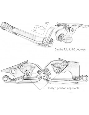 Acube Mart Brake Levers for Kawasaki Z900 2017-2021 2020 2019 2018 Motorcycle Accessories Foldable Extendable Adjustable Brake Clutch Levers lever-01