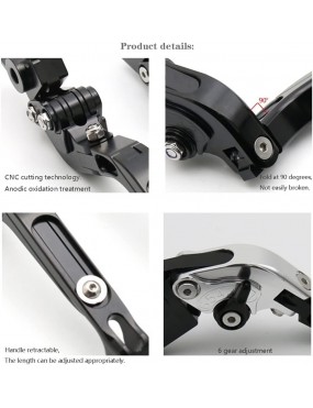 Acube Mart Brake Levers for Kawasaki Z900 2017-2021 2020 2019 2018 Motorcycle Accessories Foldable Extendable Adjustable Brake Clutch Levers lever-01